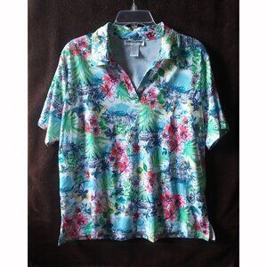 Floral Tropical XL Shirt with Bling